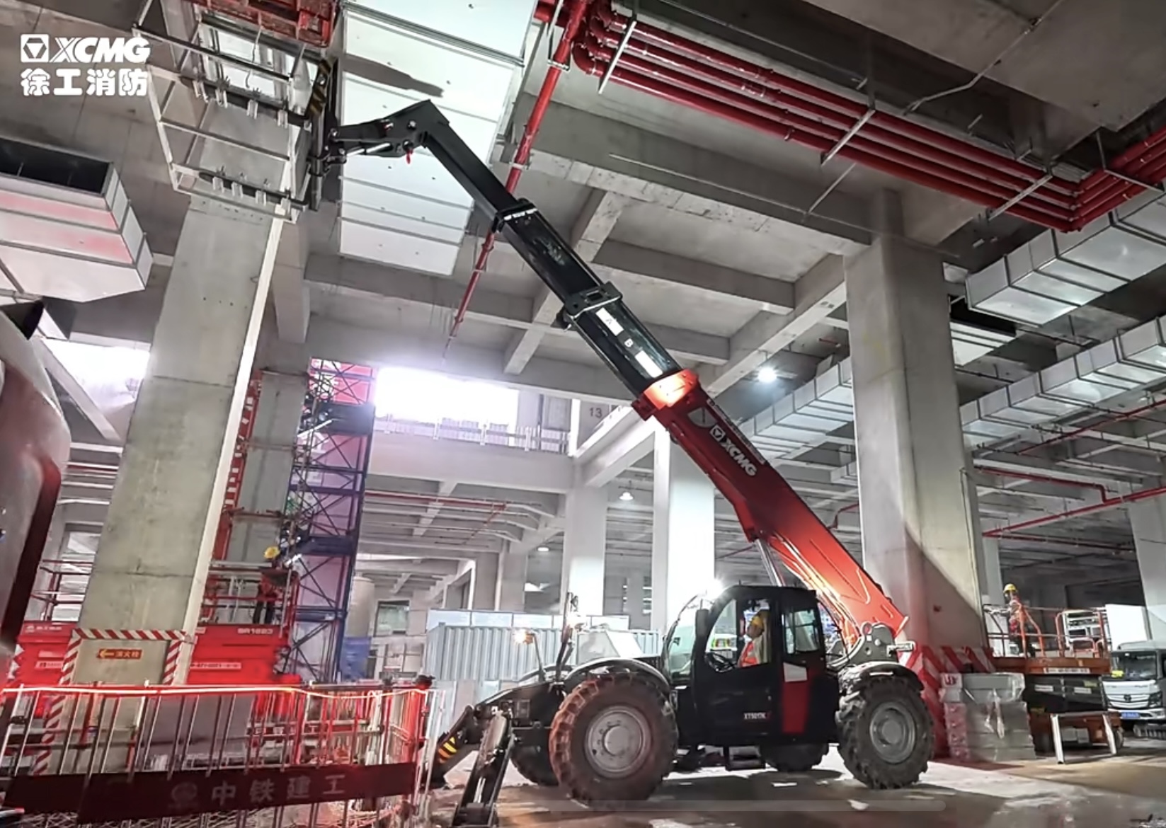 客户用了都说好！徐工XT5017K伸缩臂叉装车施工纪实