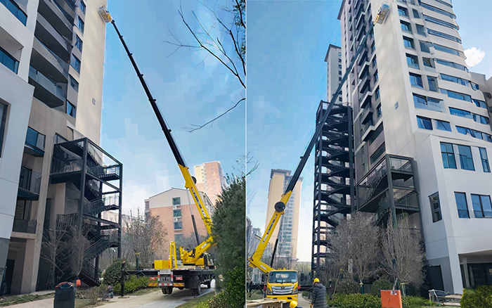 高楼施工遇 “拦路虎”？徐工 GKS45A 小飞臂 “精准走位”