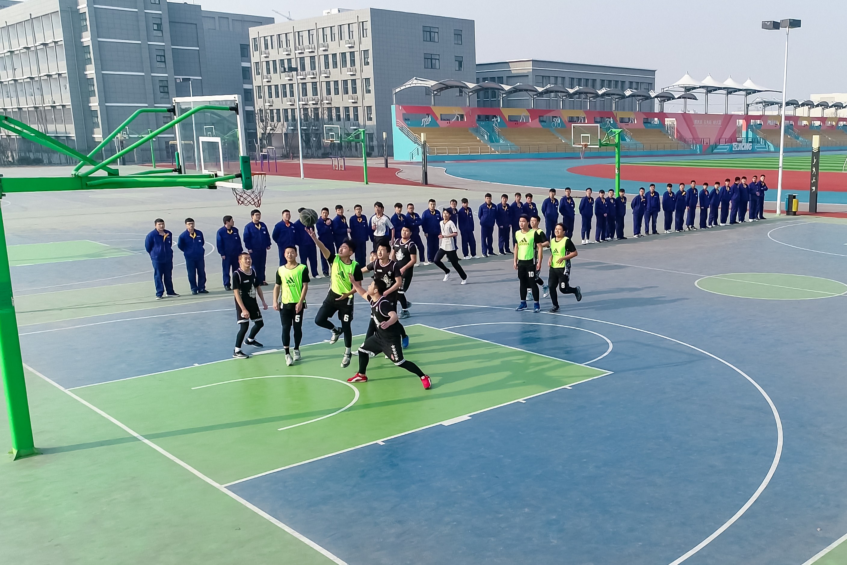 运动场所-篮球航拍